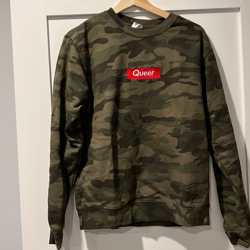 Queer Camo sweatshirt ptown